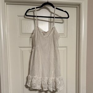 Privy White Lace-Trimmed Top